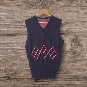 Navy Argyle Sweater Vest